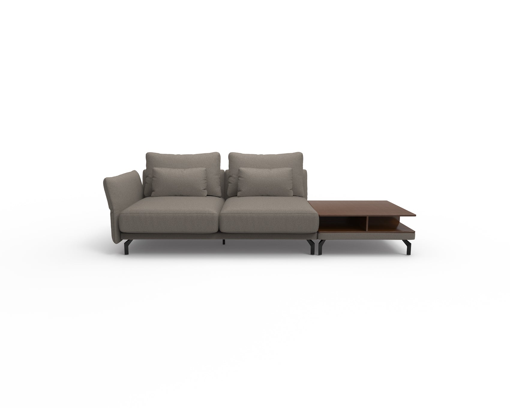Seagull 2 Seater Sofa with Shelf Table (Right)